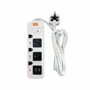 Kodtec Extension 3m 3 Way 2 USB Ports KT-1523UET