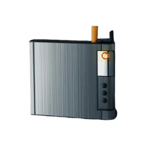 Cigarette Case with Electric Coil Lighter Rechargeable Holds 10 Cigarettes AR-YH-YH073