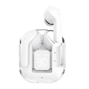 Earbuds 300mAh 6 Hrs Playtime Transparent Case Noice Cancelling Silicone Earcaps Type C AIR31