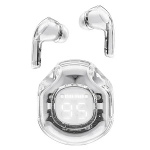 Earbuds 300mAh 6 Hrs Playtime Transparent Case Noice Cancelling Silicone Earcaps Type C AIR39