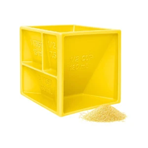 Kitchen Measuring Cube All in One 19 Measurements in One Compact Tool Durable Portable and Dishwasher Safe