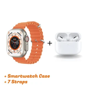 Smart Watch with Earbuds 2.3Inch Display 7 Straps Smart Watch Case 10in1 Set I20ULTRA