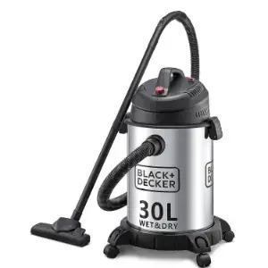Black & Decker Vacuum Cleaner 1610W 30L Drum Wet and Dry Stainless Steel Tank Silver WV1450-B5